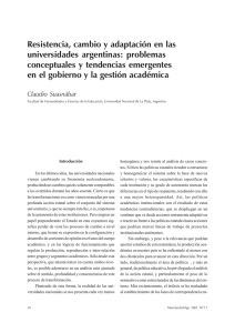 Resistencia, cambio y adaptación en las universidades