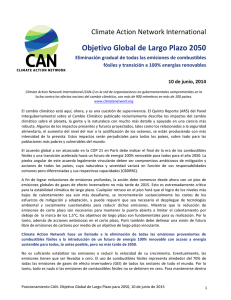 Objetivo Global de Largo Plazo 2050