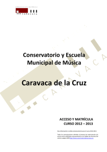 folleto informativo - Conservatorio de Caravaca