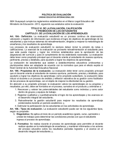 política de evaluación sek - Colegio Internacional Sek Guayaquil