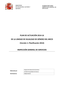 Plan de actuación 2014-2016 - Ministerio de Educación, Cultura y