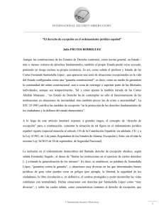 1 “El derecho de excepción en el ordenamiento jurídico español