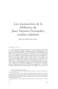 Los manuscritos de la biblioteca de Juan Antonio Fernández