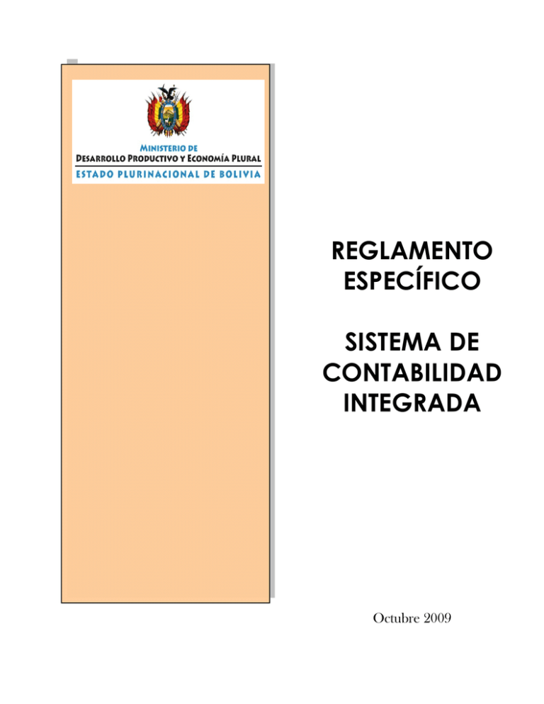 Reglamento Específico Sistema De Contabilidad Integrada