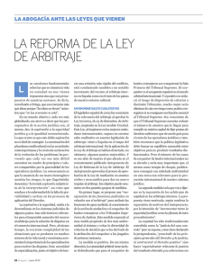 la reforma de la ley de arbitraje