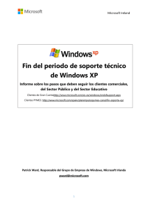Fin Windows XP Microsoft