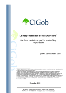 La Responsabilidad Social Empresaria Hacia un modelo de gestión
