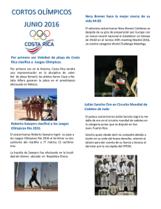 cortos olímpicos junio 2016 - Comité Olímpico Nacional de Costa
