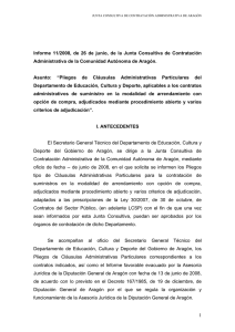 Informe 11/2008 - Gobierno de Aragón