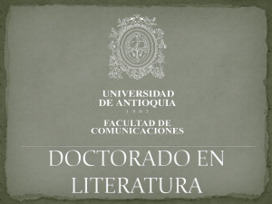 doctorado en literatura - Dirección de Posgrado Universidad de