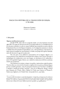 pdf Hacia una historia de la traducción en España (1750