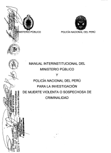 MANUAL INTERINSTITUCIONAL DEL MINISTERIO PÚBLICO