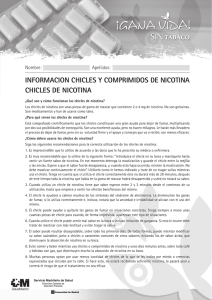 INFORMACION CHICLES Y COMPRIMIDOS DE NICOTINA