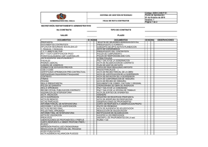 SECRETARÍA/ DEPARTAMENTO ADMINISTRATIVO No