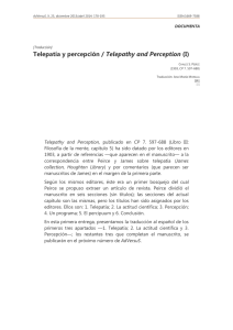 Telepatía y percepción / Telepathy and Perception