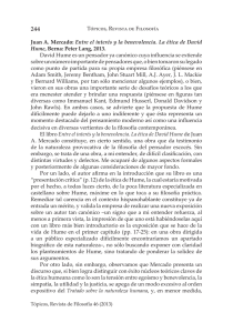 Tópicos, Revista de Filosofía Juan A. Mercado: Entre el interés y la