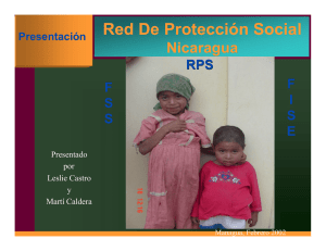 Nicaragua RED DE PROTECCION SOCIAL Presentation