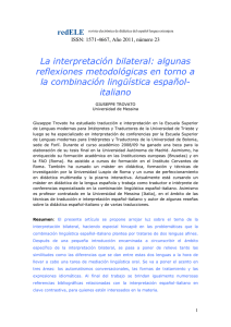 La interpretación bilateral: algunas reflexiones metodológicas en