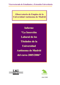 Estudio de Inserción Laboral - Universidad Autónoma de Madrid