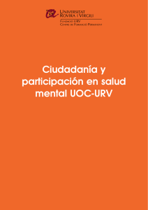 Ciudadanía y participación en salud mental UOC-URV