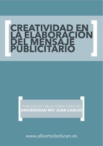 CREATIVIDAD EN LA ELABORACIÓN DEL MENSAJE PUBLICITARIO