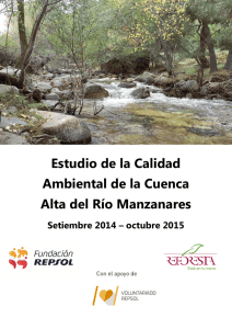 Estudio de la Calidad Ambiental de la Cuenca Alta del Río