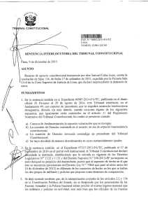 SENTENCIA INTERLOCUTORIA DEL TRIBUNAL