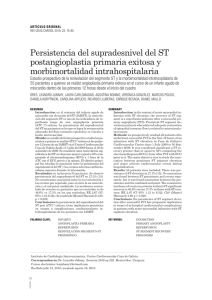 Persistencia del supradesnivel del ST postangioplastia primaria
