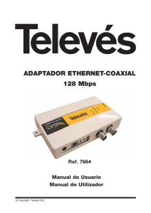 ADAPTADOR ETHERNET-COAXIAL 128 Mbps