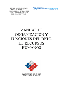 manual de organización y funciones del dpto. de recursos humanos