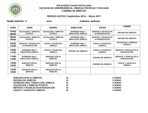 primer semestre - Universidad Central del Ecuador