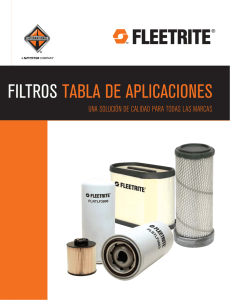 filtros tabla de aplicaciones