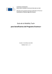 Guía de la Mobility Tool+ para beneficiarios del Programa