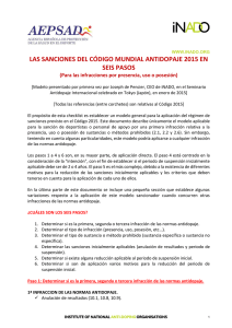 las sanciones del código mundial antidopaje 2015 en seis pasos