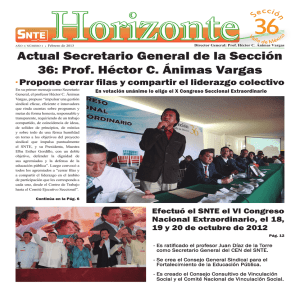 Actual Secretario General de la Sección 36: Prof. Héctor C