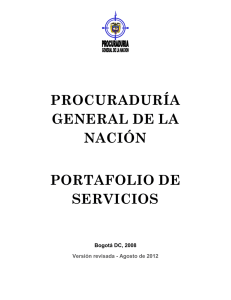 Servicios Brindados al Público - Procuraduría General de la Nación