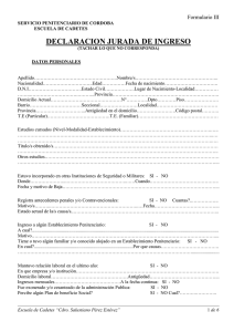 Formulario III - Escuela de Cadetes "Cdro. Salustiano Pérez Estévez"