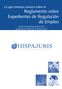 Reglamento sobre expedientes de Regulación de Empleo
