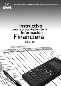 Instructivo para la presentación de la Información Financiera