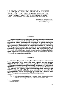 La producción de trigo en España en el último tercio del siglo XIX