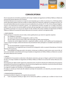 convocatoria - Instituto Mexicano de la Juventud