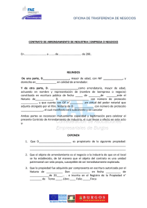 OFICINA DE TRASFERENCIA DE NEGOCIOS CONTRATO DE