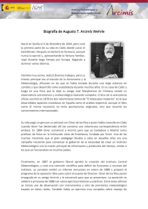 Biografía de Augusto T. Arcimís Wehrle