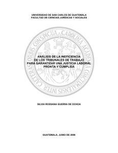 análisis de la ineficiencia de los tribunales de trabajo para