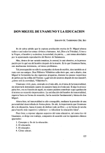 Don Miguel de Unamuno y la educación
