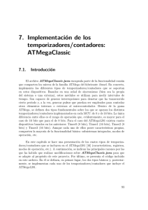 7. Implementación de los temporizadores/contadores: ATMegaClassic