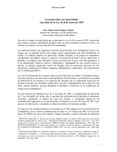 La protección a la maternidad: cien años de la Ley de 8 de