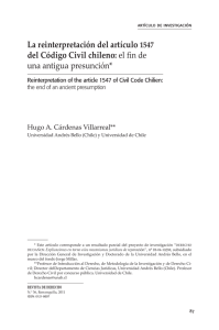 La reinterpretación del artículo 1547 del Código Civil chileno: el fin