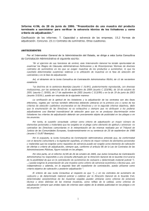 Informe 4/06, de 20 de junio de 2006. “Presentación de una muestra