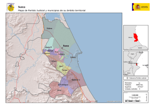 Mapa de Partido Judicial y municipios de su ámbito territorial